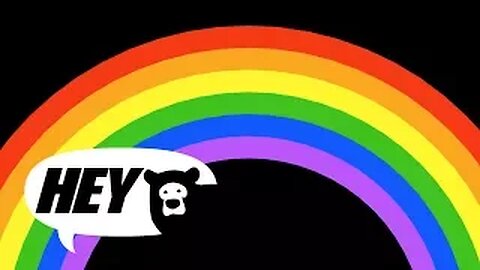 Hey Bear Sensory - Rainbow colours video - High Contrast Animation