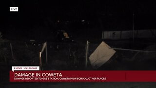 Possible tornado damage at Coweta High School