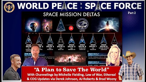 PART 2: Law of WAR & SPACE FORCE Plan for WORLD PEACE with Michelle Fielding, Derek Johnson, et al
