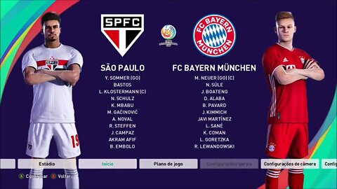 SÃO PAULO-BRA x BAYERN MUNCHEN-GER | MUNDIAL DE CLUBES 2020 - FINAL | MASTER LEAGUE