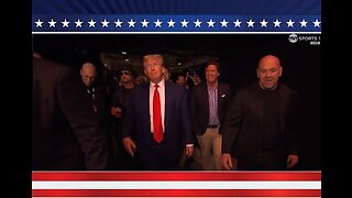 Crowd Goes Wild as President Trump and Tucker Carlson Walk into UFC 295