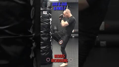Heroes Training Center | Kickboxing & MMA "How To Double Up" Jab & Jab & Knee 2 | #Shorts
