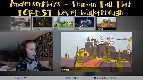 AndersonPlays Human Fall Flat - Forest Level Walkthrough