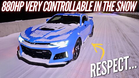 Learning to drive my 880HP ZL1 in the snow!!