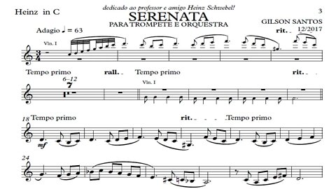Música Brasileira para Trompete - [Serenata] de Gilson Santos para (Heinz Karl Schwebel)