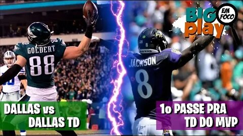 MELHORES MOMENTOS DA NFL: 1o PASSE para TD de LAMAR JACKSON no seu ANO COMO MVP E DALLAS vs COWBOYS