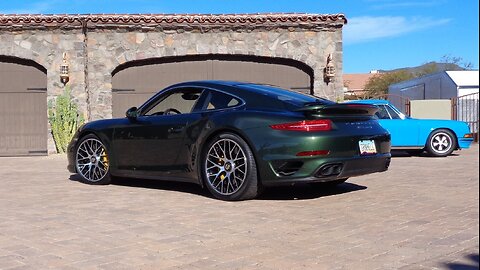 2014 Porsche 911 Turbo S in Oak Green Metallic & Engine Sound on My Car Story with Lou Costabile