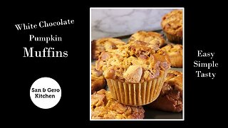 Deliciously Moist White Chocolate Pumpkin Muffins Recipe