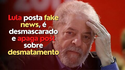 Lula posta fake news,é desmascarado e apaga post sobre desmatamento.