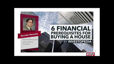 6 Financial Prerequisites for Buying a House || Canada Housing News || Toronto Market Update