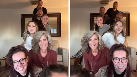 Family's first time at synchronized dance challenge looks incredible
