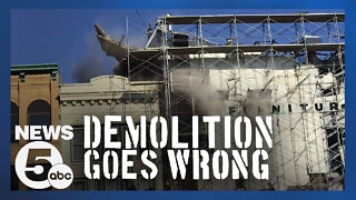 Demolition gone wrong, damages multiple buildings