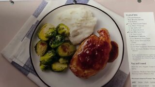 Home Chef Peach Porkchop's and Brussel Sprouts Review
