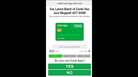 Enter for a $500 Cash App Gift Card