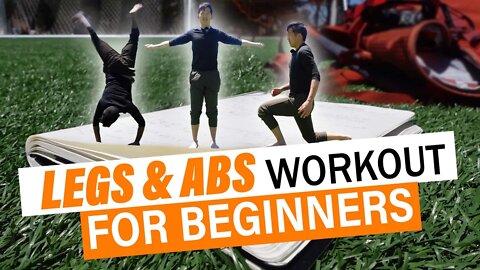 Core and leg workout for beginners - ab and lower body follow along