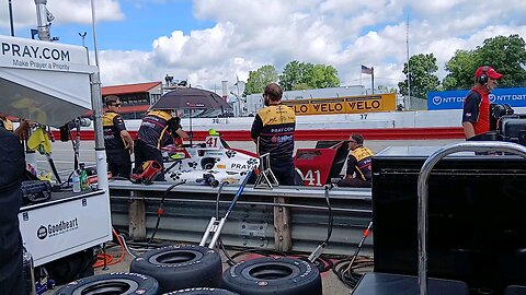 Sting Ray Robb leaving the pits at Mid-Ohio