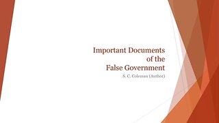 Important Documents of the False Government