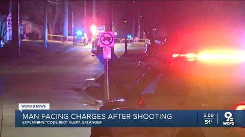 Man in custody after shooting in Erlanger triggers "code red" alert