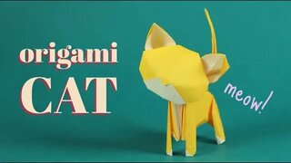 How to make an origami Little Cat (Tadashi Mori)