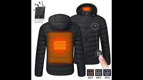 Winter Heated Jacket for Men and Women | Incredibly Warm Puffer Coat with Hood