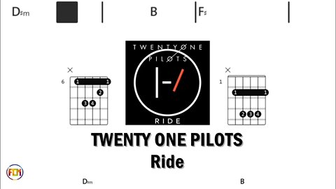 TWENTY ONE PILOTS Ride - (Chords & Lyrics like a Karaoke) HD