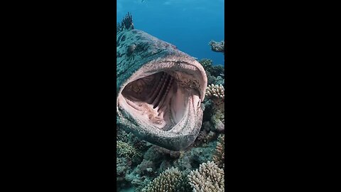 Look inside this Goliath Grouper’s mouth😰