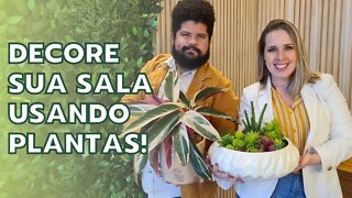 DECORE sua SALA com PLANTAS NATURAIS e ARTIFICIAIS! // Dicas de plantas para trazer vida a sua casa!