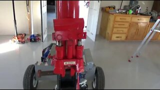 Log Splitter Log Lift Installed on 22 ton hydraulic gas powered splitter