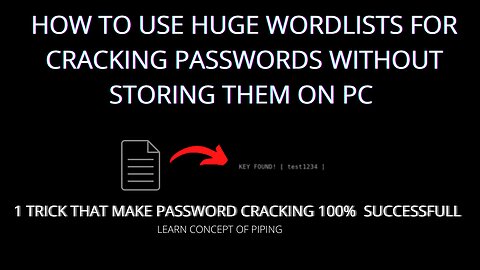 LEARN HOW TO USE HUGE WORDLISTS FOR CRACKING WI-FI PASSWORDS WITHOUT STORING THEM ON PC