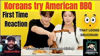 Koreans Try American BBQ For The First Time! – First time reaction #Reaction #BBQ # USA # Korea #FUN