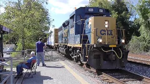 CSX L122 Local Mixed Fright Train Part 2 From St. Denis MARC Station in Maryland October 3, 2023