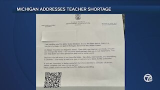 Michigan Department of Education sending out letters to recruit former teachers
