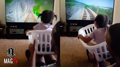 Dad Simulates Rollercoaster Ride For Daughter In Their Living Room! 🎢