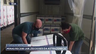 60º lote de vacinas: Minas recebe 206.250 doses da Astrazeneca