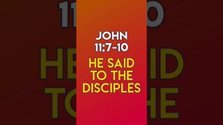 He Said To The Disciples - John 11:7-10