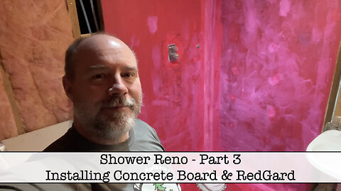 Replacing our Old Shower - Part 3 - Installing Concrete Board & RedGard