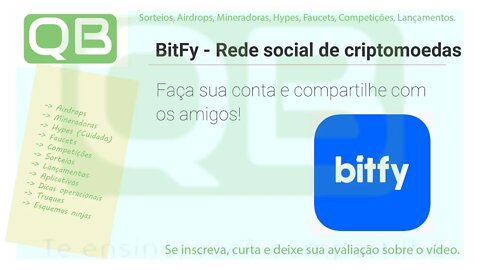 #App - #Bitfy - Rede Social, com carteira Cripto