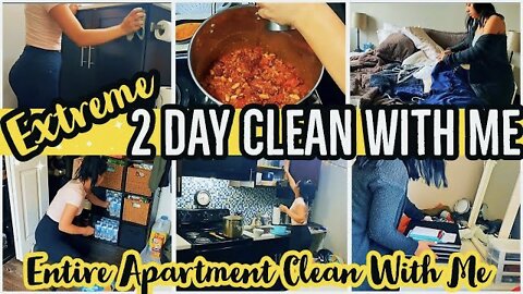 *2 DAY* EXTREME CLEAN WITH ME & COOK WITH ME 2021 | EXTREME SPEED CLEANING MOTIVATION | ez tingz