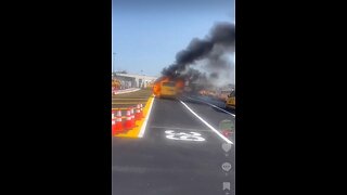 Taxi Car fire