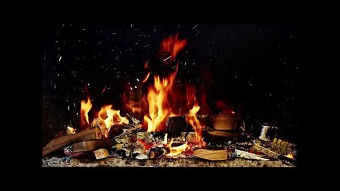 🔥 FIREPLACE -10 HOURS- Relaxing Fire Burning Video & Crackling Fireplace Sounds- Ultra HD 4K