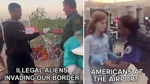 How the Biden admin treats Illegal Aliens crossing the Border vs American Citizens at a Airport 😠