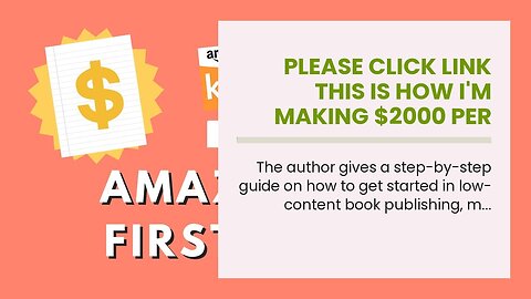 Please click link This is How I'm Making $2000 Per Month Online Selling Blank Journal On Amazon...