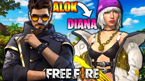 Habilidade do Alok na Diana do Free Fire