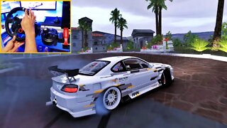 Assetto Corsa Drift Nissan S15 2JZ GamePlay Steering Wheel