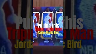 Pulling a Triple Logo Man NBA Grail card #sportscards Michael Jordan Magic and Bird