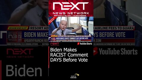 Biden Makes RACIST Comment DAYS Before Vote #shorts