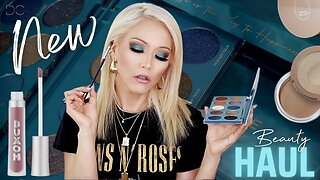 NEW MAKEUP RELEASES APRIL 2022 | BUXOM | BEAUTYBLENDER | THE MOMENT PALETTE | BLUE EYESHADOW LOOK
