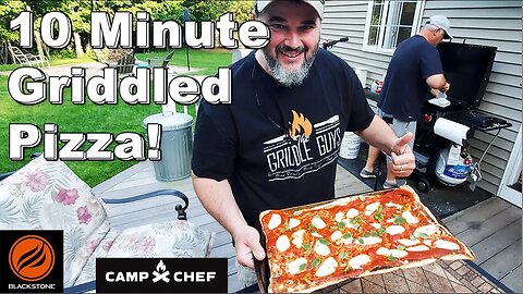 Fastest Fresh Made Margherita Pizza on the Griddle #10minutesrecipe