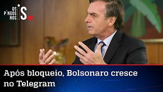 Tiro de Moraes sai pela culatra e Bolsonaro ganha seguidores no Telegram