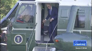 WATCH: Biden Bangs Head On Helicopter In Another Embarrassing Incident